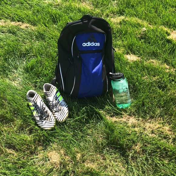 adidas soccer bag blue